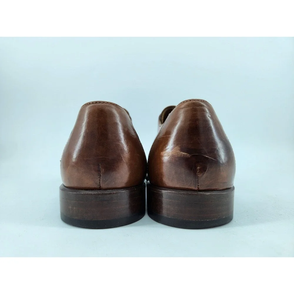 Mario Bruni Single Monk Strap Dress Shoes Mens EU 39 US 6.5 Brown Leather Italy